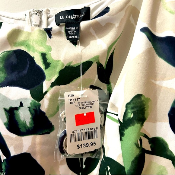 BRAND NEW Le Château floral off-the-shoulder dress with a minor defect! - Picture 3 of 5